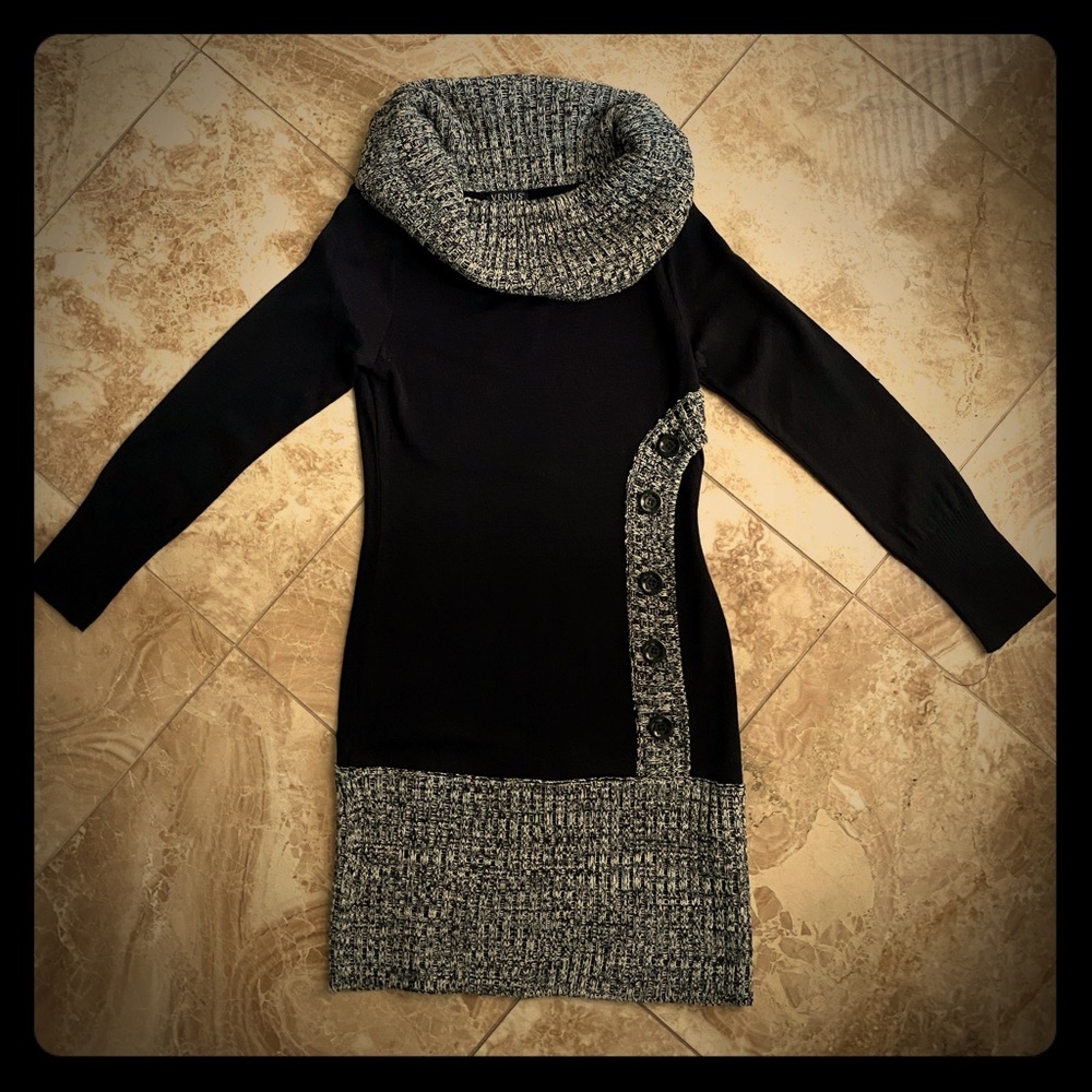 Venus cowl neck sweater dress.